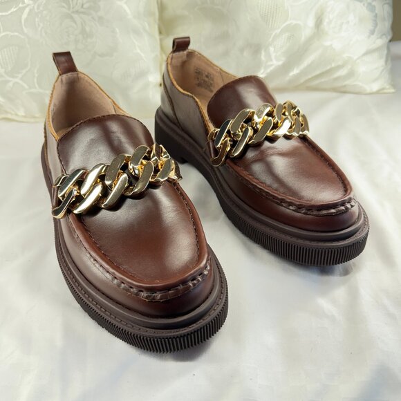 New! Kelsi Dagger Brooklyn Pulse Chain Platform Loafer - Picture 1 of 8